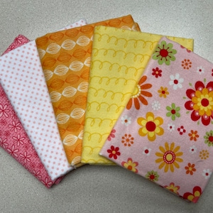 ONE LEFT! Sweet Floral Flannel Fat Quarter Bundle (5)