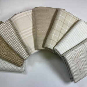 CLASSIC! Neutral/Cream  Flannels Fat Quarter Bundle (8)