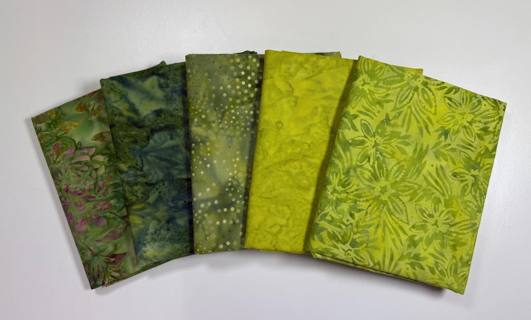 Chartreuse Batik Rubber & Fabric Necklace