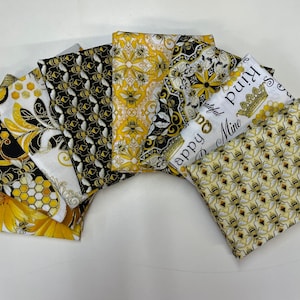 ONE LEFT! Bees and Honey Fat Quarter Bundle (8)