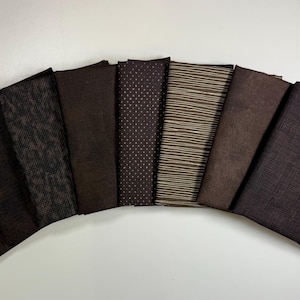 Chocolate Browns fat quarter bundle (8)