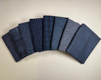 GORGEOUS! Shades of Blue Flannels Fat Quarter Bundle (8)