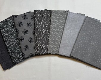 Charcoal Grays fat quarter bundle (7)