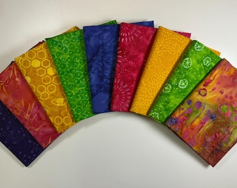 Rich, Bright Batiks Fat Quarter Bundle (9)