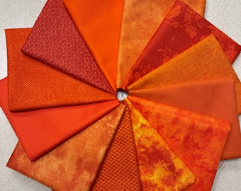 Orange Fat Quarter bundle (12)