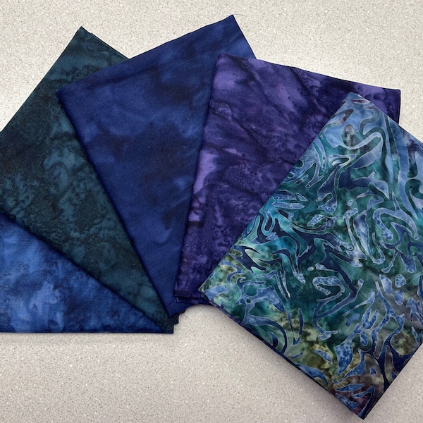 Deep Rich Batik Fat Quarter Bundle (5)