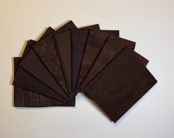 NEW! Rich Browns fat quarter bundle (9)