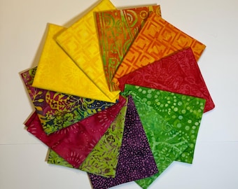LAST ONE! Colorful Batiks Fat Quarter Bundle (11)