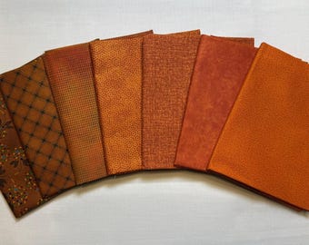 LAST ONE! Orange Cotton Fat Quarter Bundle (7)