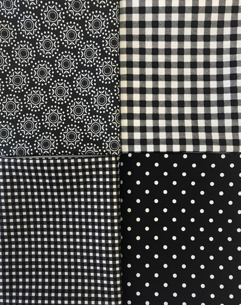 Black and White fat quarter bundle 22 Etsy