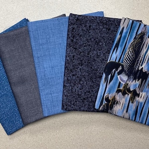 CLASSIC! Minnesota Loons Fat Quarter Bundle (5)