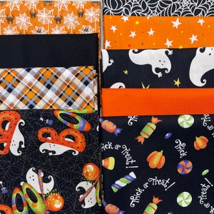 BOOO!! Glow in the Dark Halloween Fat Quarter Bundle (9 fat quarters)