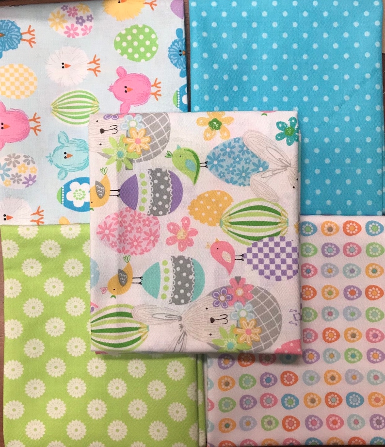 10 Easter fat quarter Bundle