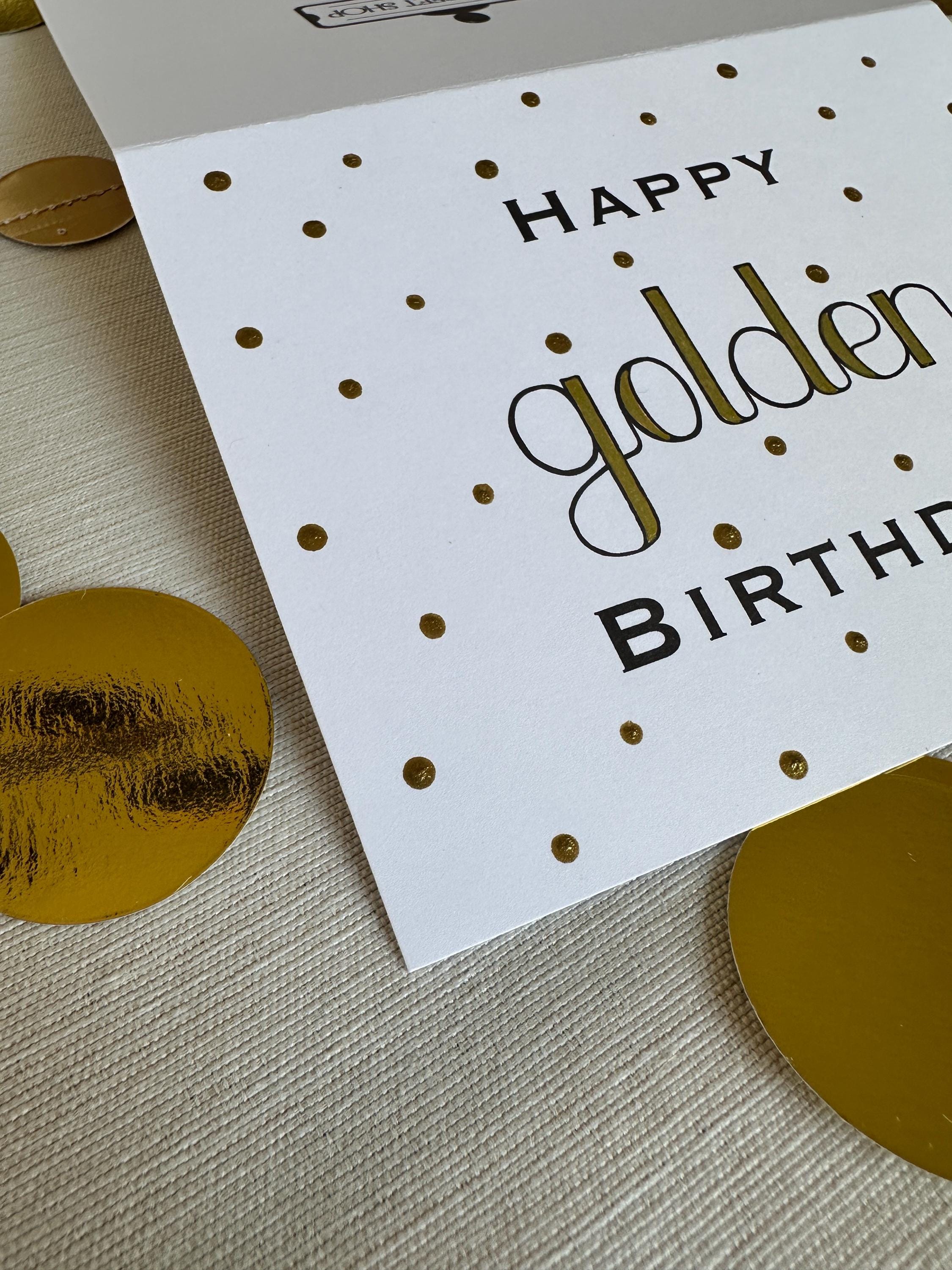 Golden Birthday Card Golden Birthday Card