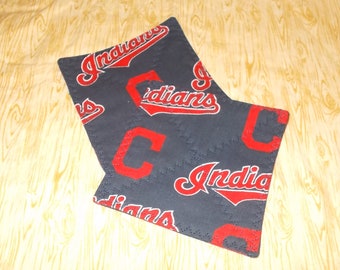 Retro Cleveland Indians coasters with gold trim