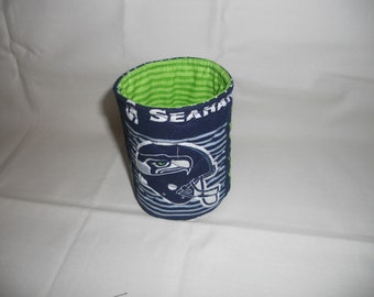 Seattle Seahawks 1/2 Liter Water Soda Bottle Koozie Holder Cooler with Clip Football 