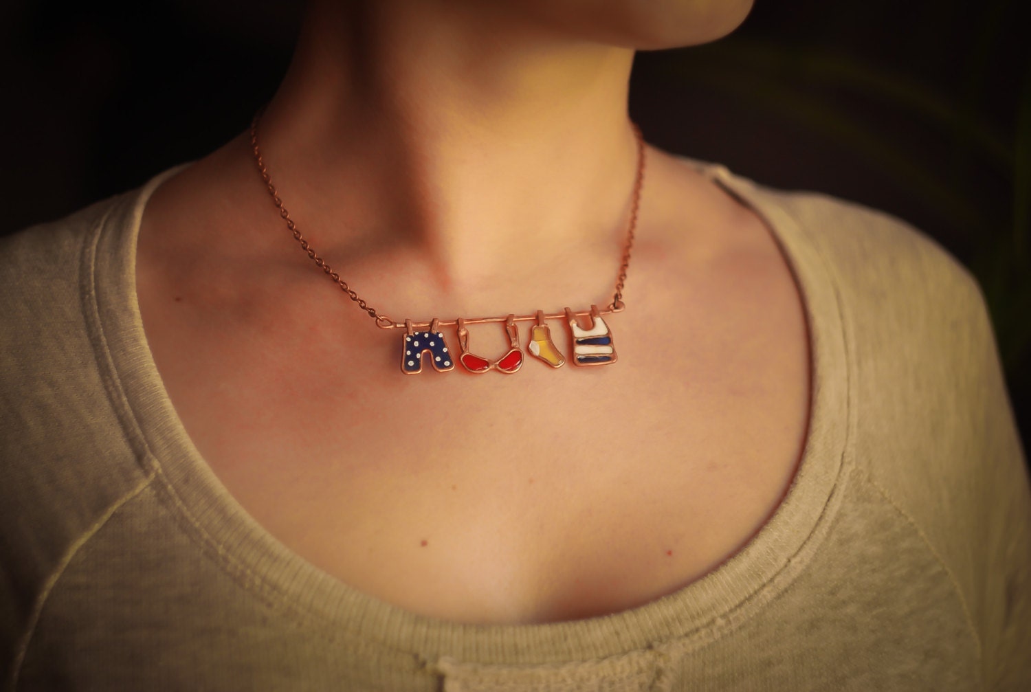 Lingerie Funny Necklace Undees Necklace Cute Necklace Etsy