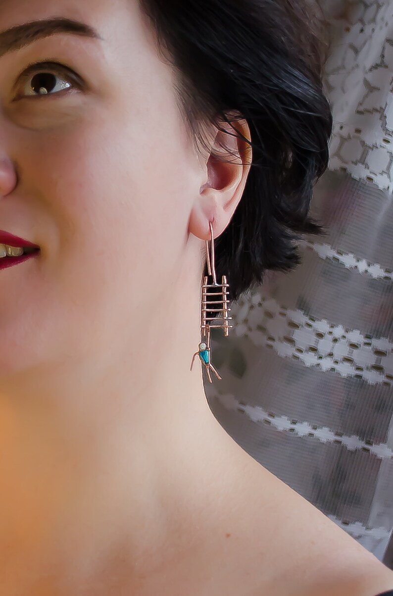 Earrings Stairway to Heaven. Ladder Earrings. Etsy