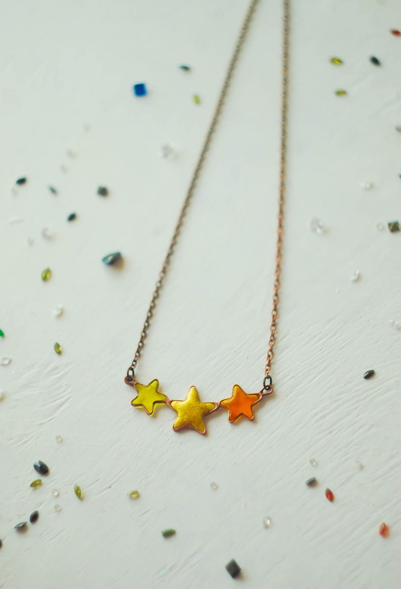 Minimal star necklace, Small necklace, Moon necklace, Stars jewelry, Minimal jewelry, Space jewelry, Planet necklace, Celestial jewelry, image 5