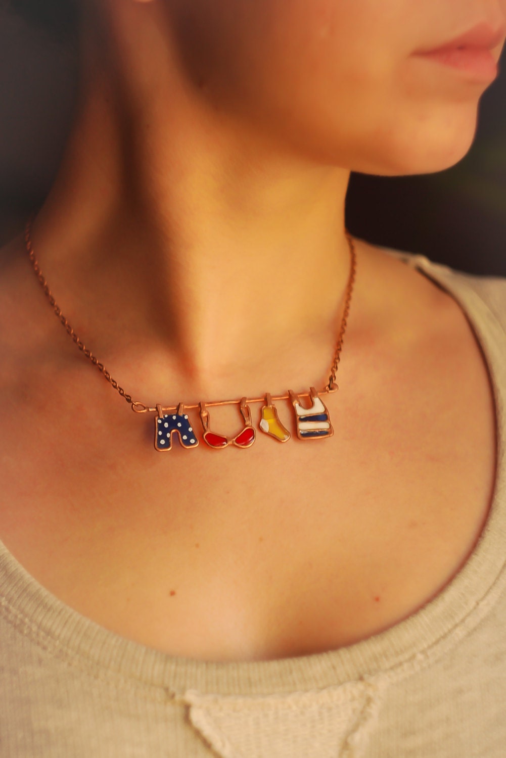 Lingerie funny necklace Undees necklace Cute necklace Etsy Italia