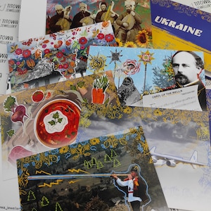 Set of 6 postcards, Postcard set, Ukraine Postcard, Ukraininan Postcards, Ukrainian present, Historical postcards, Original Postcard.
