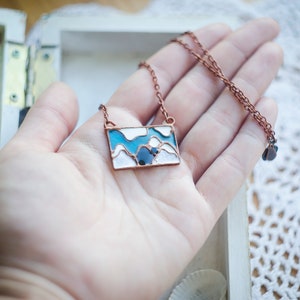 Mountain necklace, Mountaines, Nature jewelry, Landscape, Hiking gift, Camping, Climbing, Rock climbing, Gift for her, Romantic gift.