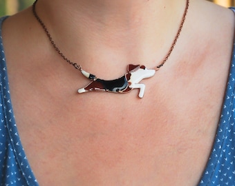 Beagle necklace, Beagle dog jewelry, Dog necklace, Puppy necklace, Dog jewelry, Bloodhoud necklace, Doglover.