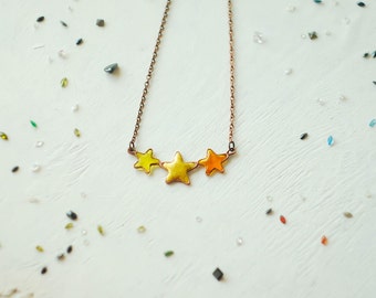 Minimal star necklace, Small necklace, Moon necklace, Stars jewelry, Minimal jewelry, Space jewelry, Planet necklace, Celestial jewelry,