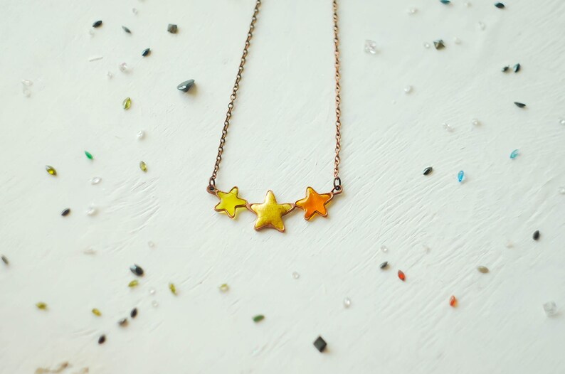 Minimal star necklace, Small necklace, Moon necklace, Stars jewelry, Minimal jewelry, Space jewelry, Planet necklace, Celestial jewelry, image 1
