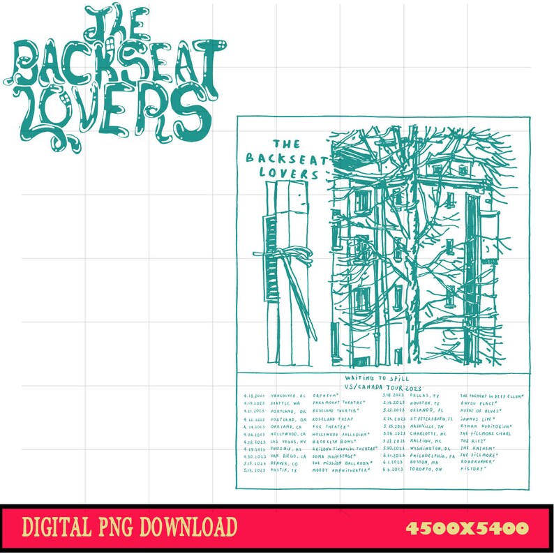 The Backseat Lovers World Tour 2023 Png the Backseat Lovers Etsy