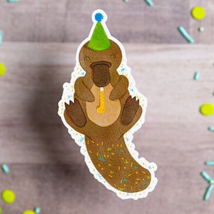 Party Platypus Sticker