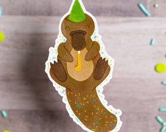 Party Platypus Sticker