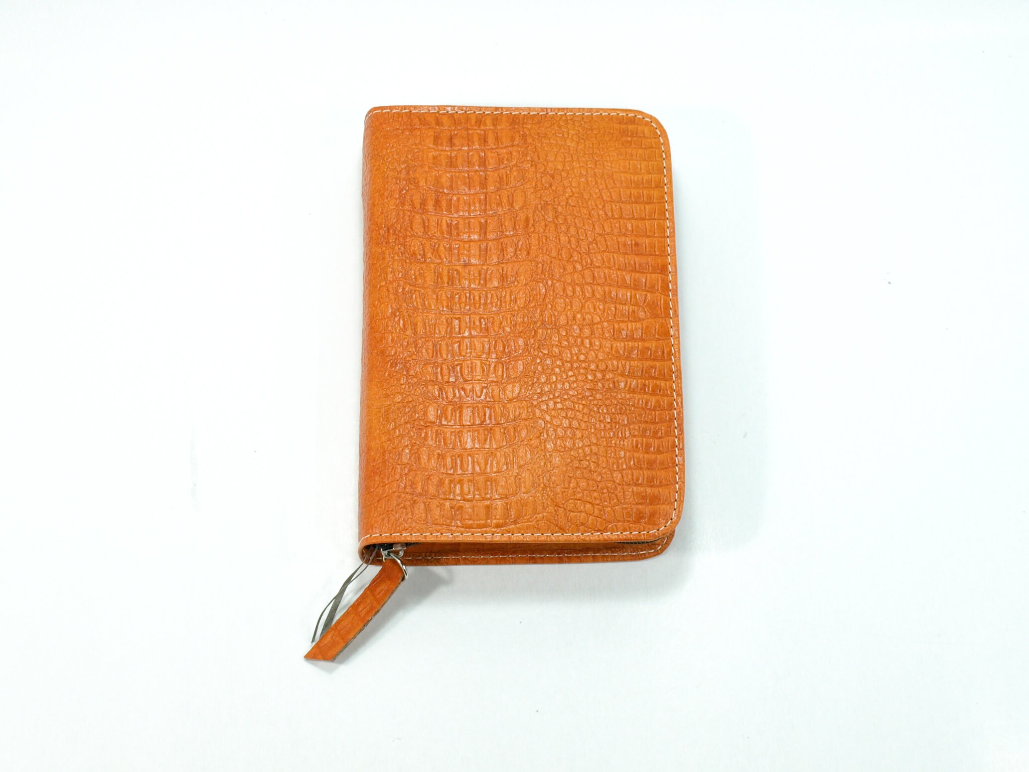 CTM® Leather Bible Cover with Zippered Pockets and Handle 