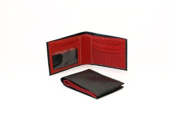 Black and Red Leather Wallets - Genuine Leather Wallet