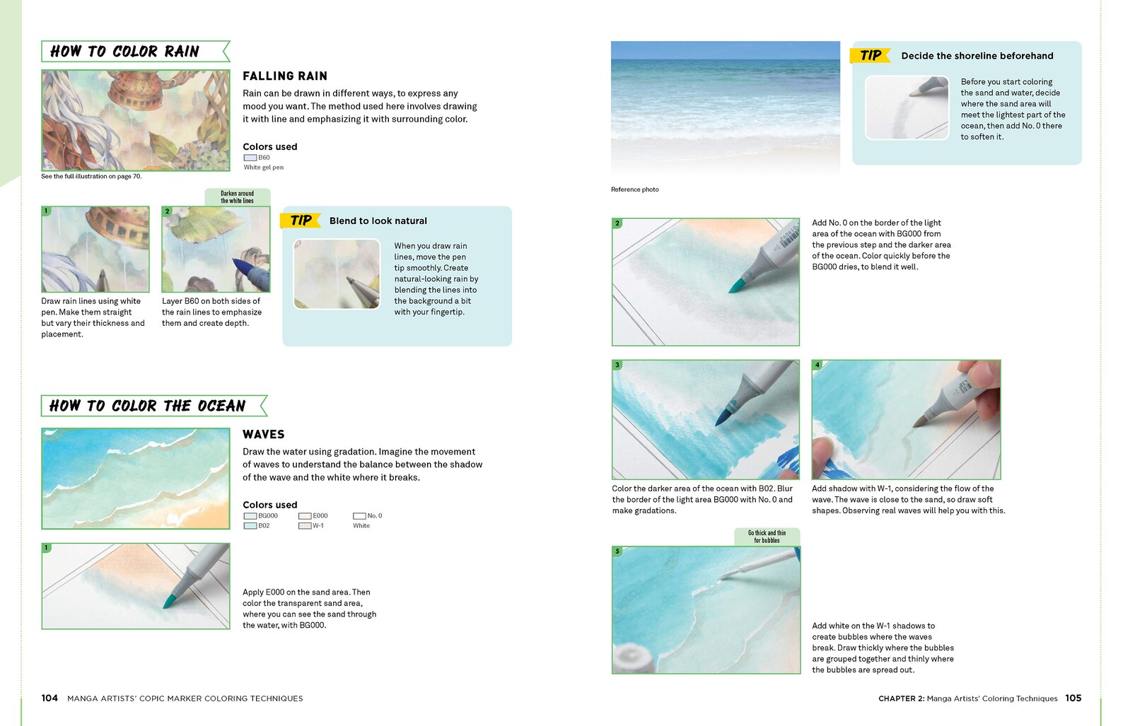 Manga Artists' Copic Marker Coloring Techniques Etsy