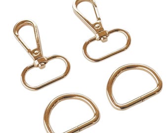 ZW6813 | Rose Gold 1" Swivel Hook & D-Ring (2 pk)