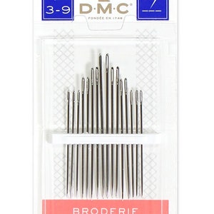 DMC Assorted Embroidery Needles Sizes 3-9