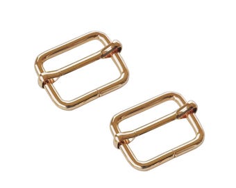 ZW6820 | Rose Gold 1" Adjustable Slider Buckle (2 pk)