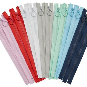 16&quot; Hoop Pull Zippers Assorted Colors
