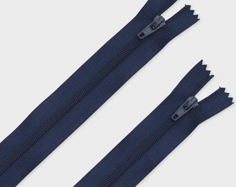 ZW6462 / Cerniera in nylon blu navy da 8" (confezione da 2)
