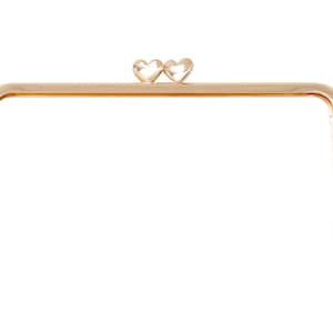 ZW6684 7" x 3 1/2" Rectangle Heart Clasp (Rose Gold)