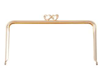ZW6684 7" x 3 1/2" Rectangle Heart Clasp (Rose Gold)
