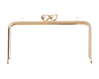 ZW6707 3 1/4" x 6" Rectangle Heart Clasp (Rose Gold)