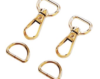 ZW6790 | Rose Gold 1/2" Swivel Hook & D-Ring (2 pk)