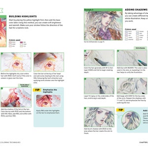 Manga Artists' Copic Marker Coloring Techniques - Etsy