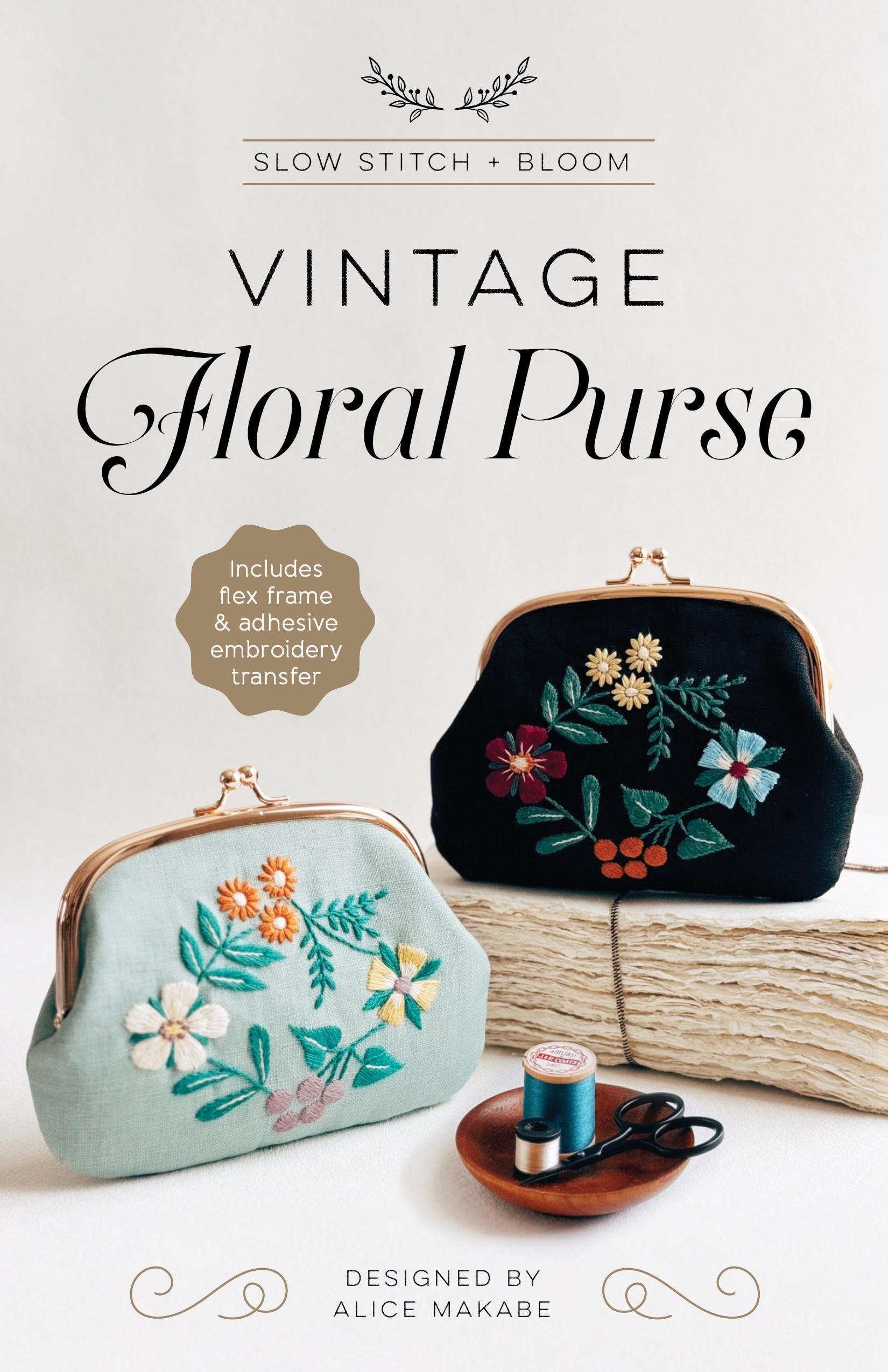 ZW4754 Vintage Floral Purse Kit - Etsy