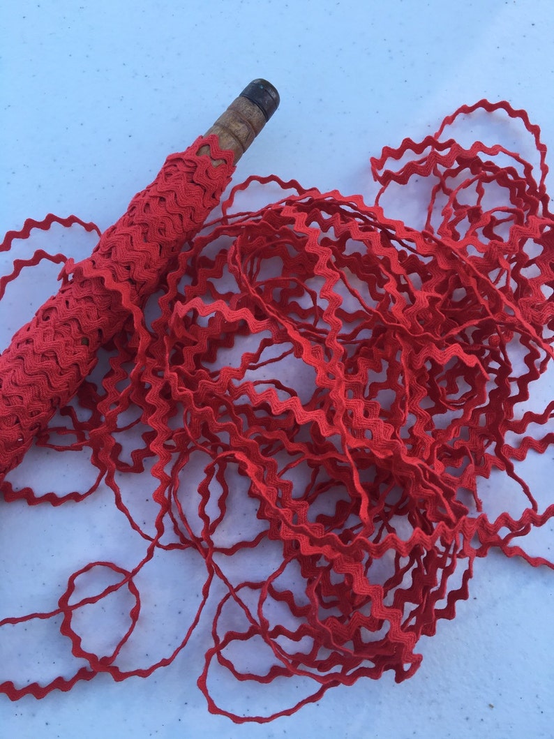 Vintage Cotton Red Rick Rack Trim Etsy