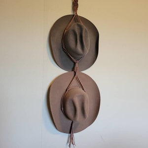 Leather Hat Hanger, Macrame Hat Holder, Hat Hanging, Hat Organization, Cowboy Hat Rack, Women Hat Hanger