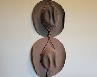 Leather Hat Hanger, Macrame Hat Holder, Hat Hanging, Hat Organization, Cowboy Hat Rack, Women Hat Hanger