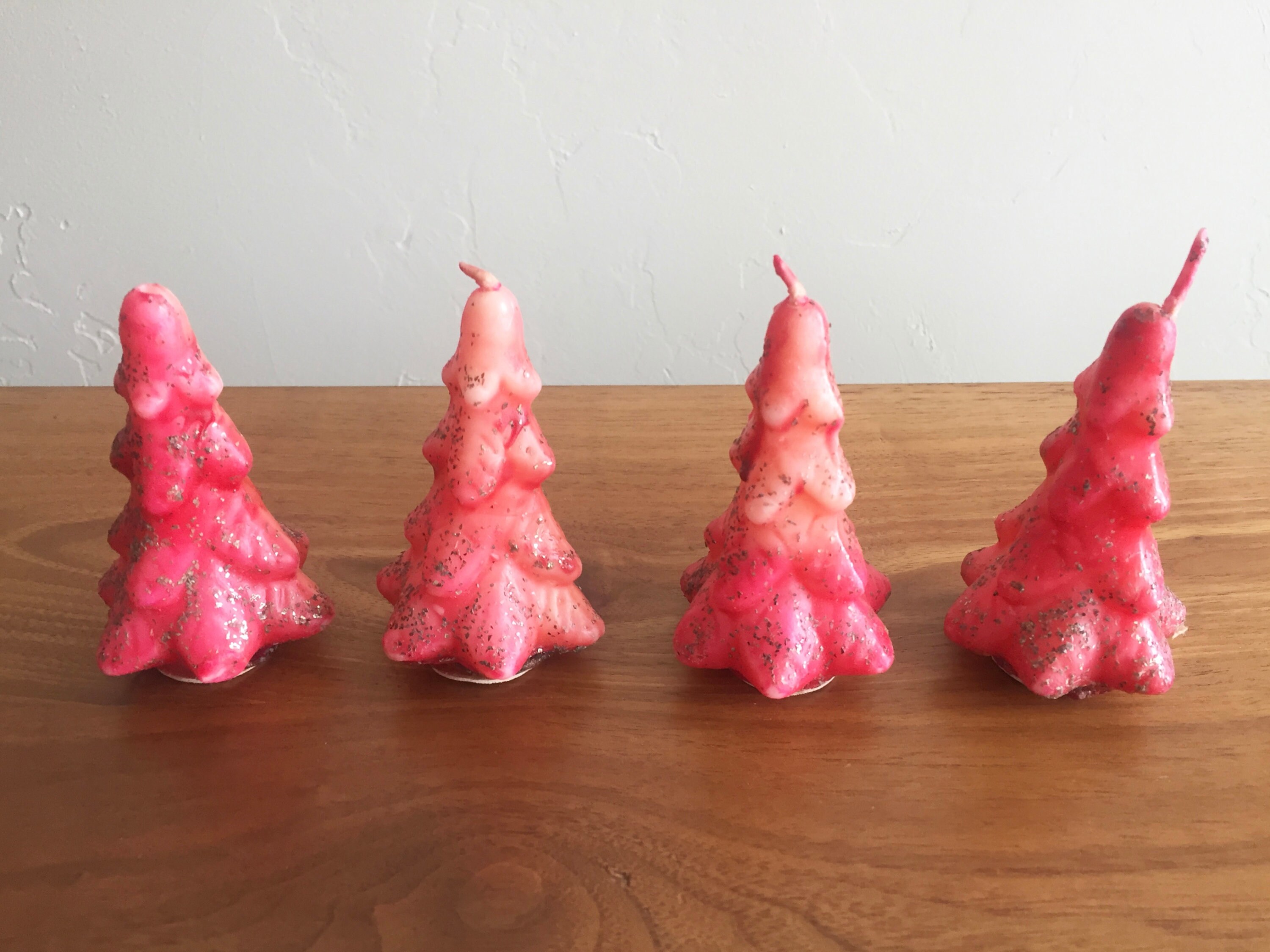 Tavern Pink Christmas Tree Candle 1950s Decorations Retro Etsy